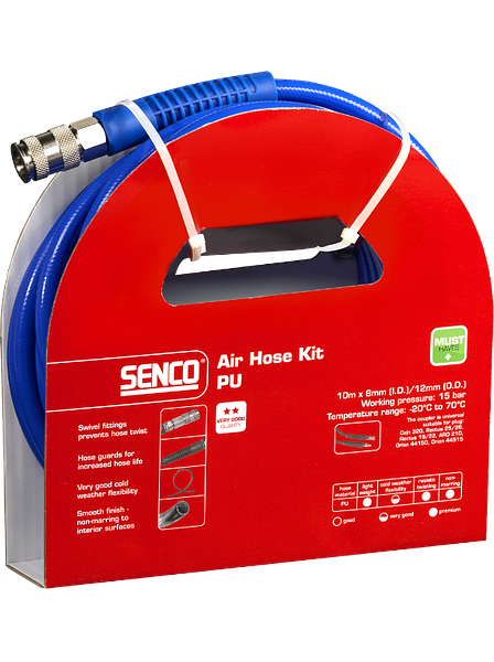 Senco luchtslang kit uni PU 10 mtr x 8,0 mm. - Senco
