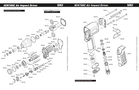 Air Impact Driver Parts Chart(SEN700C)