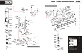 20 Ga. 11mm Crown Clinching Stapler (8H2001N)