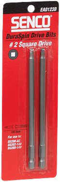 Duraspin bits SQ2 - Square - 129,5mm.DS200 / DS202 / DS205 - blister a 2st. - Senco