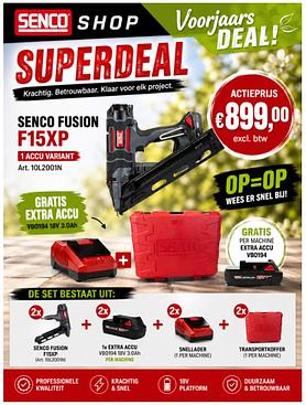 Senco FUSION F-15XP PACK PROMO - 2 COMPLETE MACHINES
