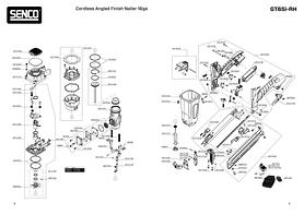 GT65i-RH Cordless Angled Finish Nailer 16ga (9VS2001N)