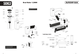 SLP20XP GLN, Beglazings Brad Nailer 1,2MM (WCE0485)